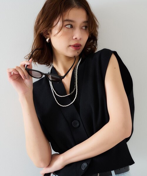 セットアップ可能】コンパクトニットベスト｜アンタイトルの通販