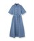 【コットン100／前開き／夏ワンピ】ロングシャツワンピース