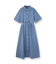 【コットン100／前開き／夏ワンピ】ロングシャツワンピース