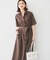【コットン100／前開き／夏ワンピ】ロングシャツワンピース