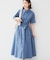 【コットン100／前開き／夏ワンピ】ロングシャツワンピース