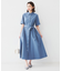 【コットン100／前開き／夏ワンピ】ロングシャツワンピース