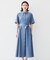 【コットン100／前開き／夏ワンピ】ロングシャツワンピース