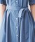【コットン100／前開き／夏ワンピ】ロングシャツワンピース