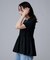 【コットン100/洗える/Tシャツ】シャーリングドッキングペプラム