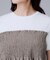 【コットン100/洗える/Tシャツ】シャーリングドッキングペプラム