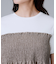 【コットン100/洗える/Tシャツ】シャーリングドッキングペプラム