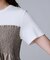 【コットン100/洗える/Tシャツ】シャーリングドッキングペプラム