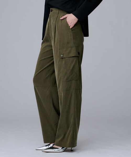 ★*様 キュプラ カーゴパンツのコーディネートスナップ Umina｜GRANCYのカーゴパンツを使ったコーディネート - WEAR