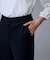 【洗えるスーツ／ストレッチ】ウール混ジャージ テーパードパンツ