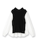 【TORRAZZO DONNA】ニット×ファブリック ハイブリッドブラウス