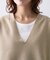 【Liyoca】ソフト裏毛Vネックプルオーバー