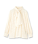カットジャカード ボウタイブラウス