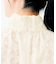 カットジャカード ボウタイブラウス