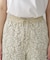 【ウエストゴム/華やか】フラワーレースワイドパンツ