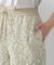 【ウエストゴム/華やか】フラワーレースワイドパンツ