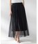 【ウエストゴム/洗える/エレガント】エアリーシアープリーツスカート