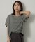 【アンサンブル可/品のある透け感】Tシャツ風ニットトップス