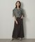 【アンサンブル可/品のある透け感】Tシャツ風ニットトップス