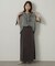 【アンサンブル可/品のある透け感】Tシャツ風ニットトップス
