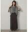 【アンサンブル可/品のある透け感】Tシャツ風ニットトップス
