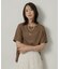 【アンサンブル可/品のある透け感】Tシャツ風ニットトップス