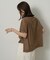 【アンサンブル可/品のある透け感】Tシャツ風ニットトップス