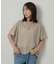 【アンサンブル可/品のある透け感】Tシャツ風ニットトップス