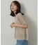 【アンサンブル可/品のある透け感】Tシャツ風ニットトップス