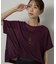 【アンサンブル可/品のある透け感】Tシャツ風ニットトップス