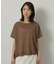 【アンサンブル可/品のある透け感】Tシャツ風ニットトップス