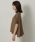 【アンサンブル可/品のある透け感】Tシャツ風ニットトップス