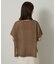 【アンサンブル可/品のある透け感】Tシャツ風ニットトップス