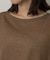 【アンサンブル可/品のある透け感】Tシャツ風ニットトップス
