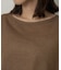 【アンサンブル可/品のある透け感】Tシャツ風ニットトップス