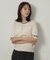 【アンサンブル可/上品な清涼感】コンパクト5分袖ニット