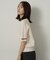 【アンサンブル可/上品な清涼感】コンパクト5分袖ニット
