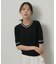 【アンサンブル可/上品な清涼感】コンパクト5分袖ニット