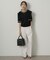 【アンサンブル可/上品な清涼感】コンパクト5分袖ニット