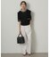 【アンサンブル可/上品な清涼感】コンパクト5分袖ニット