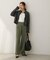 【ウエストゴム】シャイニーキュプラワイドパンツ
