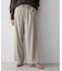 ウール混ドロストワイドパンツ