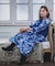 【セットアップ可／手洗い可】アート花柄シャンタン袖ニット＜ミュルーズモダン（Ｒ）＞
