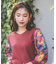 【セットアップ可／手洗い可】アート花柄シャンタン袖ニット＜ミュルーズモダン（Ｒ）＞