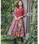 【セットアップ可／手洗い可】アート花柄シャンタン袖ニット＜ミュルーズモダン（Ｒ）＞