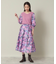 【セットアップ可／手洗い可】アート花柄シャンタン袖ニット＜ミュルーズモダン（Ｒ）＞