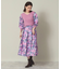 【セットアップ可／手洗い可】アート花柄シャンタン袖ニット＜ミュルーズモダン（Ｒ）＞