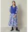 【セットアップ可／手洗い可】アート花柄シャンタン袖ニット＜ミュルーズモダン（Ｒ）＞
