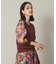【セットアップ可／手洗い可】アート花柄シャンタン袖ニット＜ミュルーズモダン（Ｒ）＞