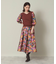 【セットアップ可／手洗い可】アート花柄シャンタン袖ニット＜ミュルーズモダン（Ｒ）＞